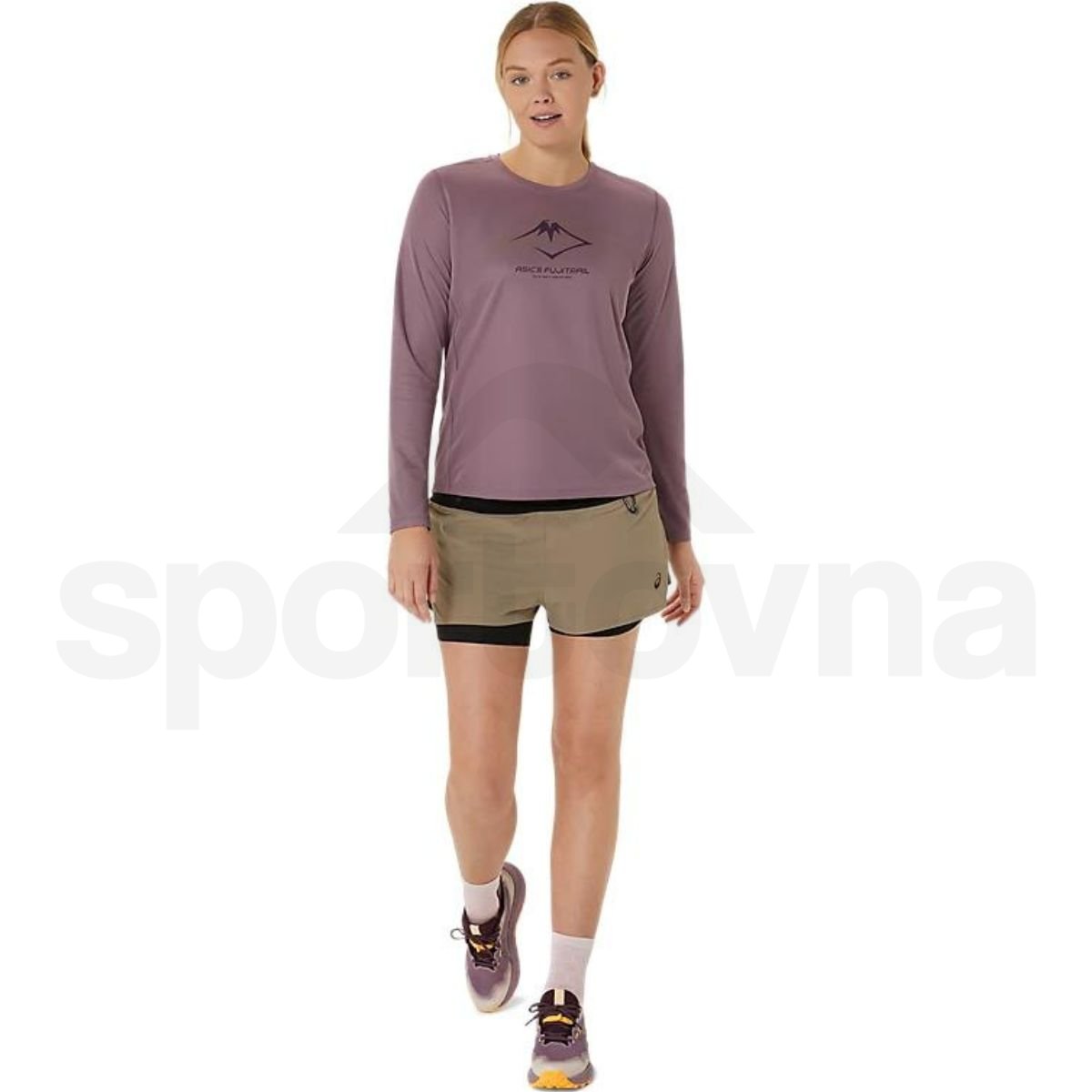 Tričko Asics Fujitrail Logo LS Top W - fialová