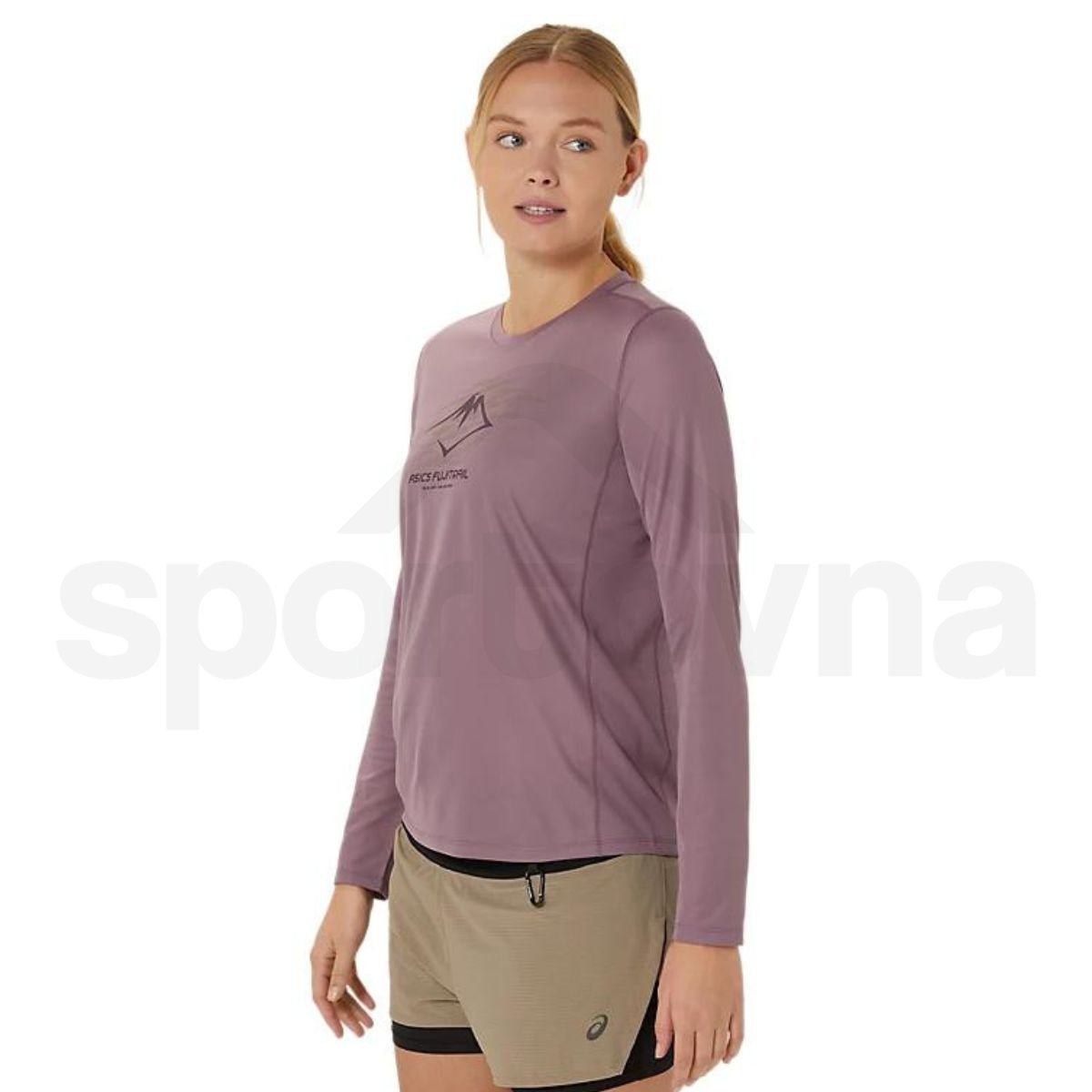 Tričko Asics Fujitrail Logo LS Top W - fialová