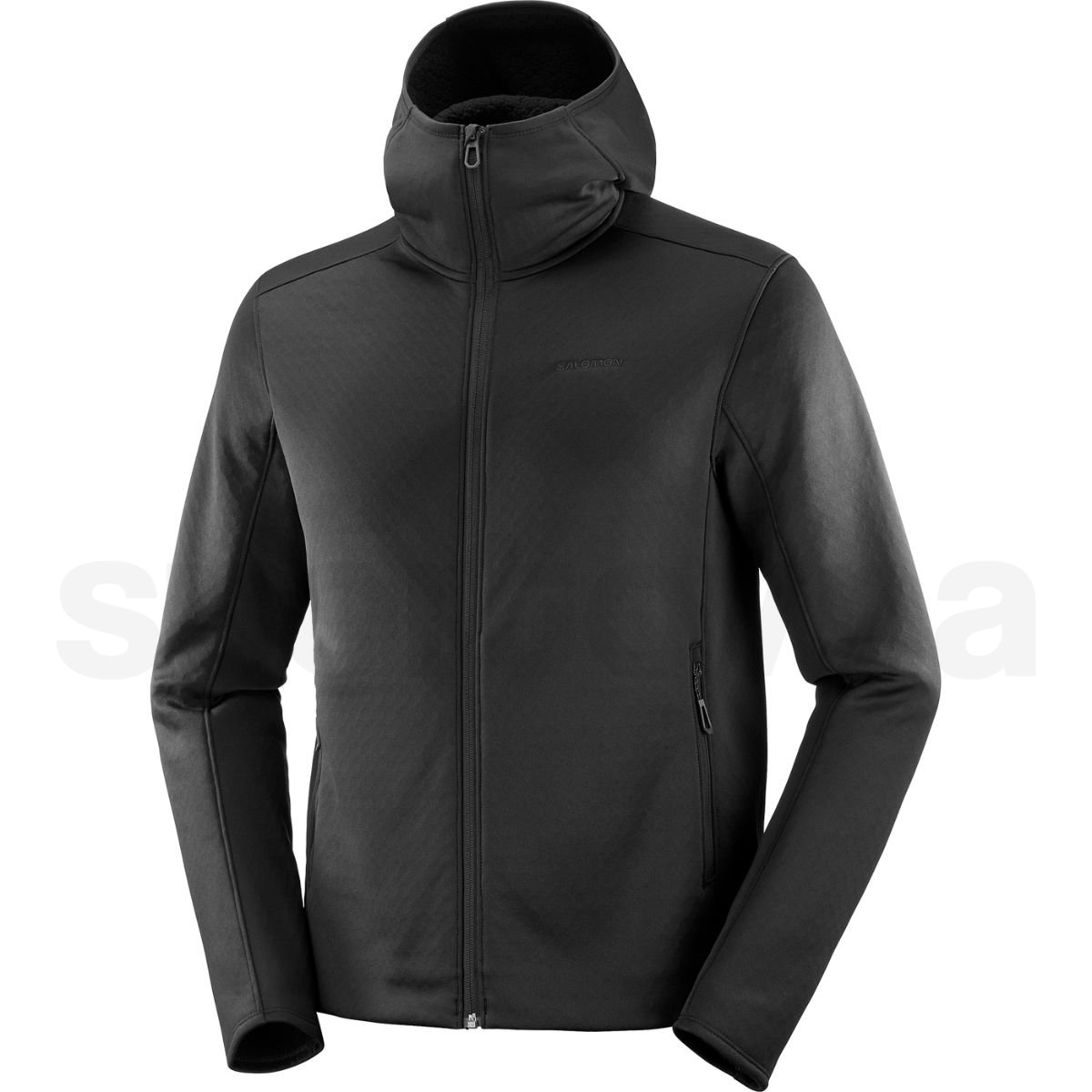 Mikina Salomon Essential Midfleece FZ M - čierna