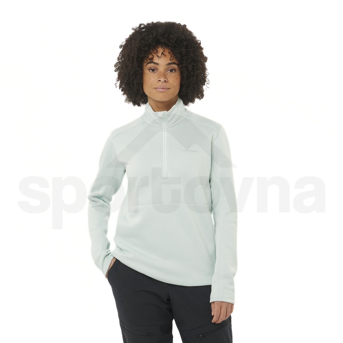 Mikina Salomon Essential Midfleece HZ W Mikina - modrá