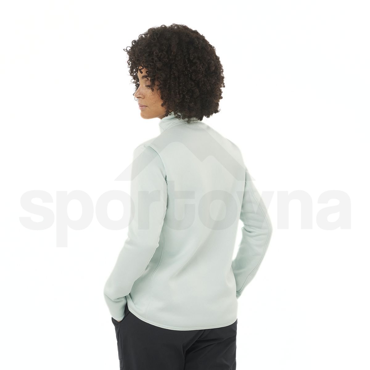 Mikina Salomon Essential Midfleece HZ W Mikina - modrá