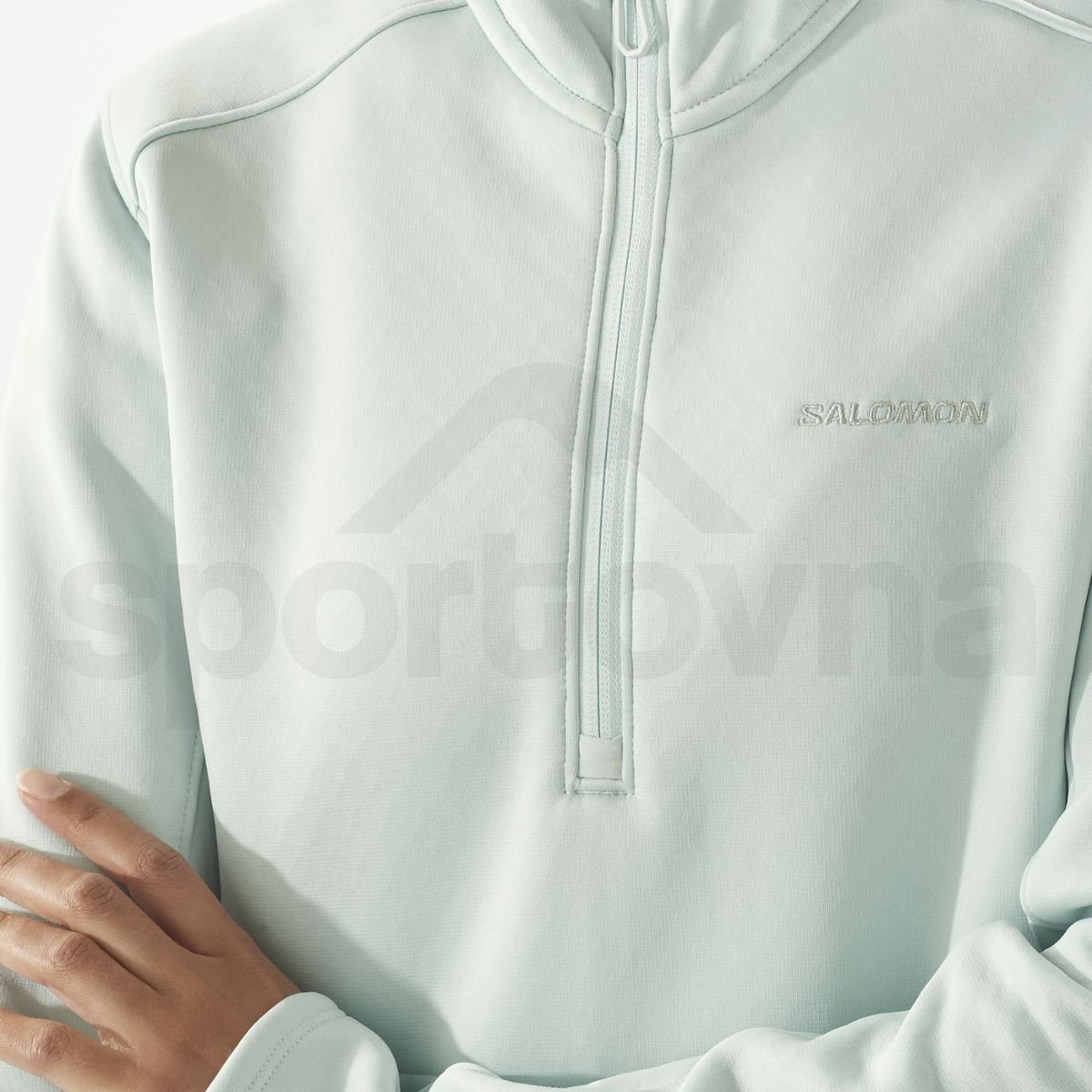 Mikina Salomon Essential Midfleece HZ W - modrá