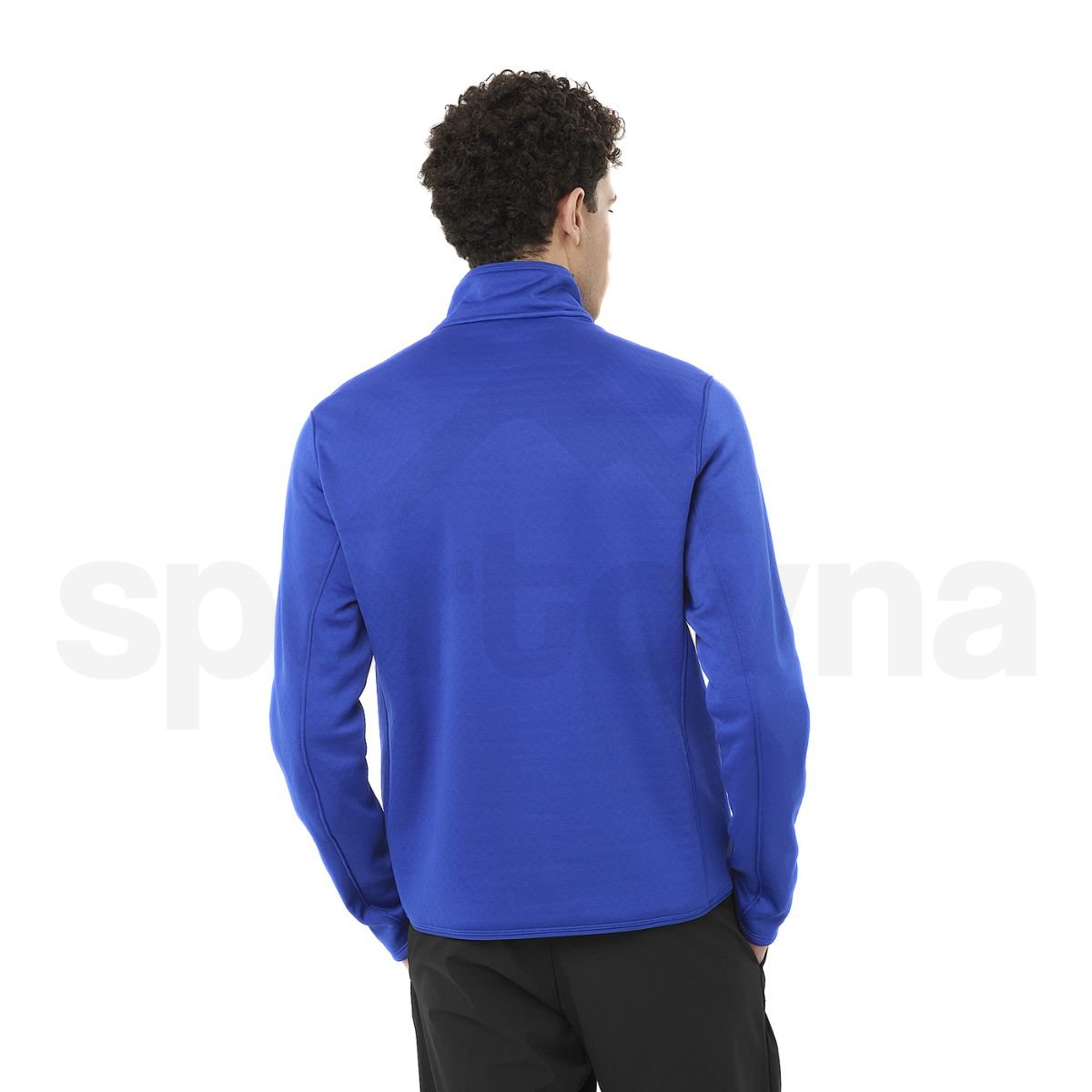 Mikina Salomon Essential Midfleece HZ M - modrá