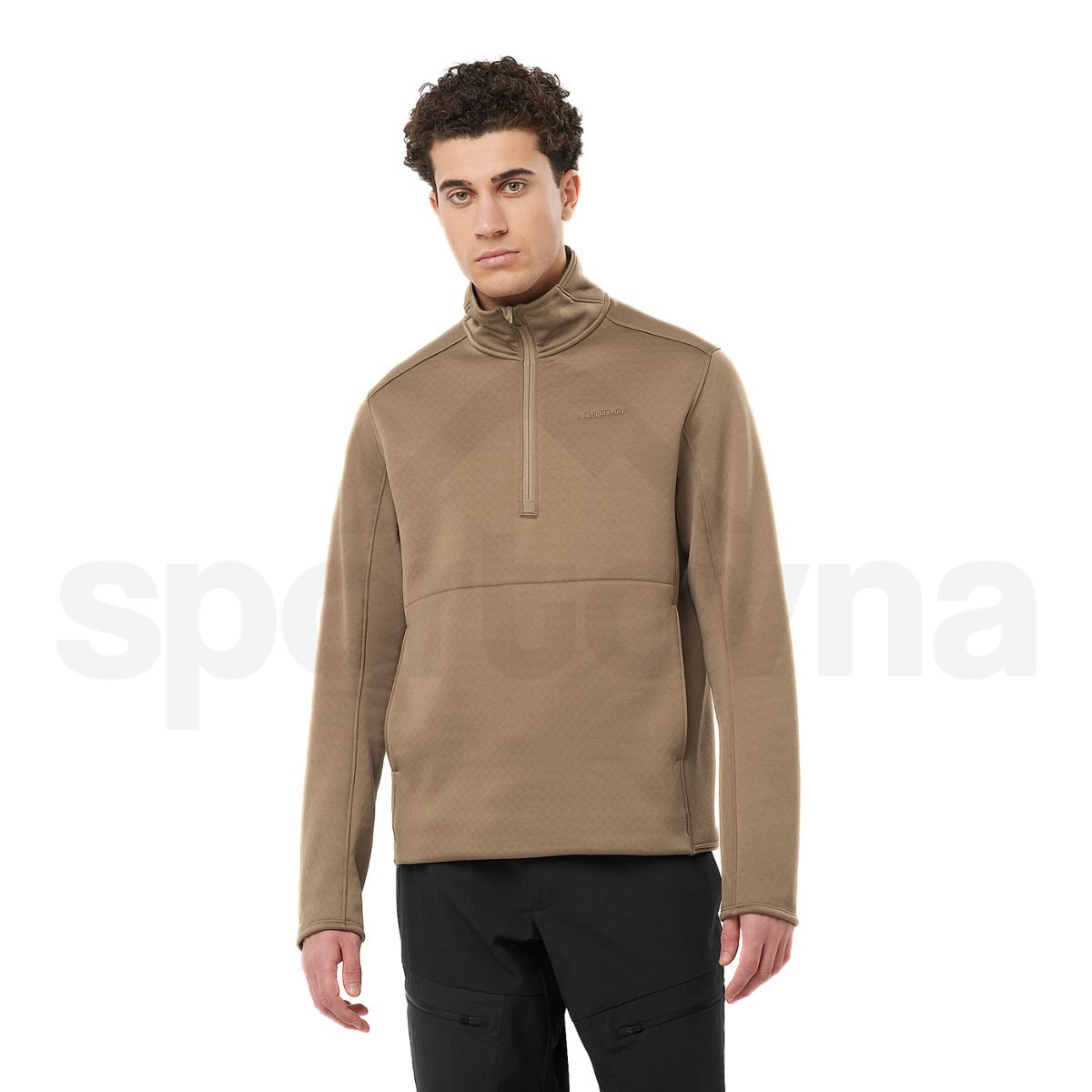 Mikina Salomon Essential Midfleece HZ M - hnědá