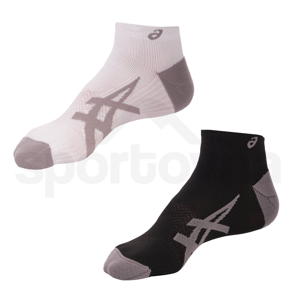 Ponožky Asics 2PPK Light Run Ankle Sock - biela/čierna