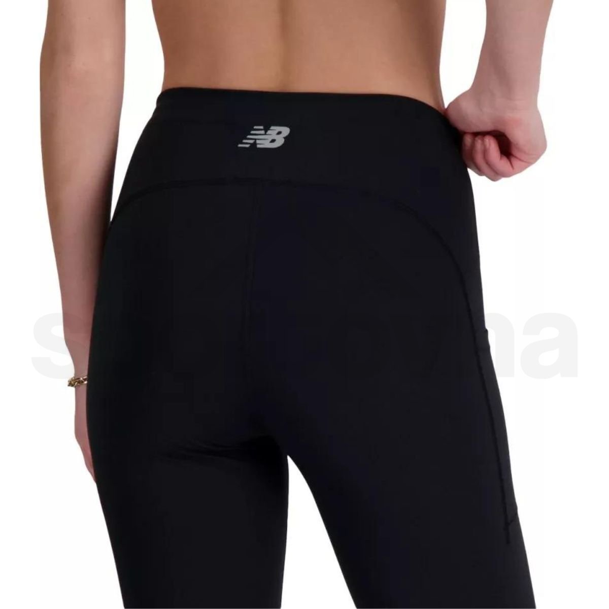 Legíny New Balance Sleek Pocket High Rise Legging 27" W - černá