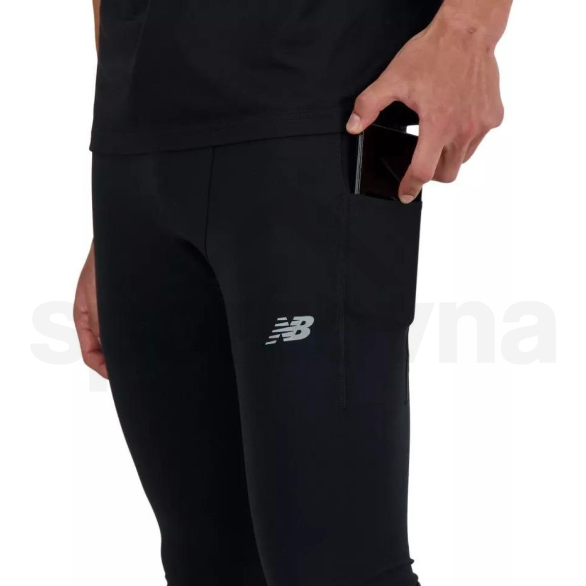 Legíny New Balance Sleek Pocket Tight M - čierna