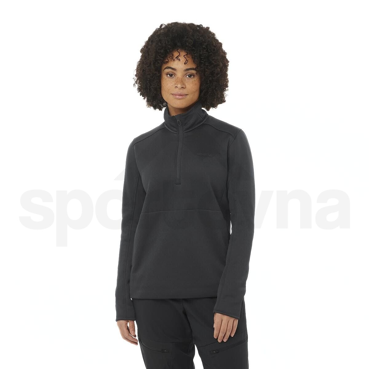 Mikina Salomon Essential Midfleece HZ W - čierna