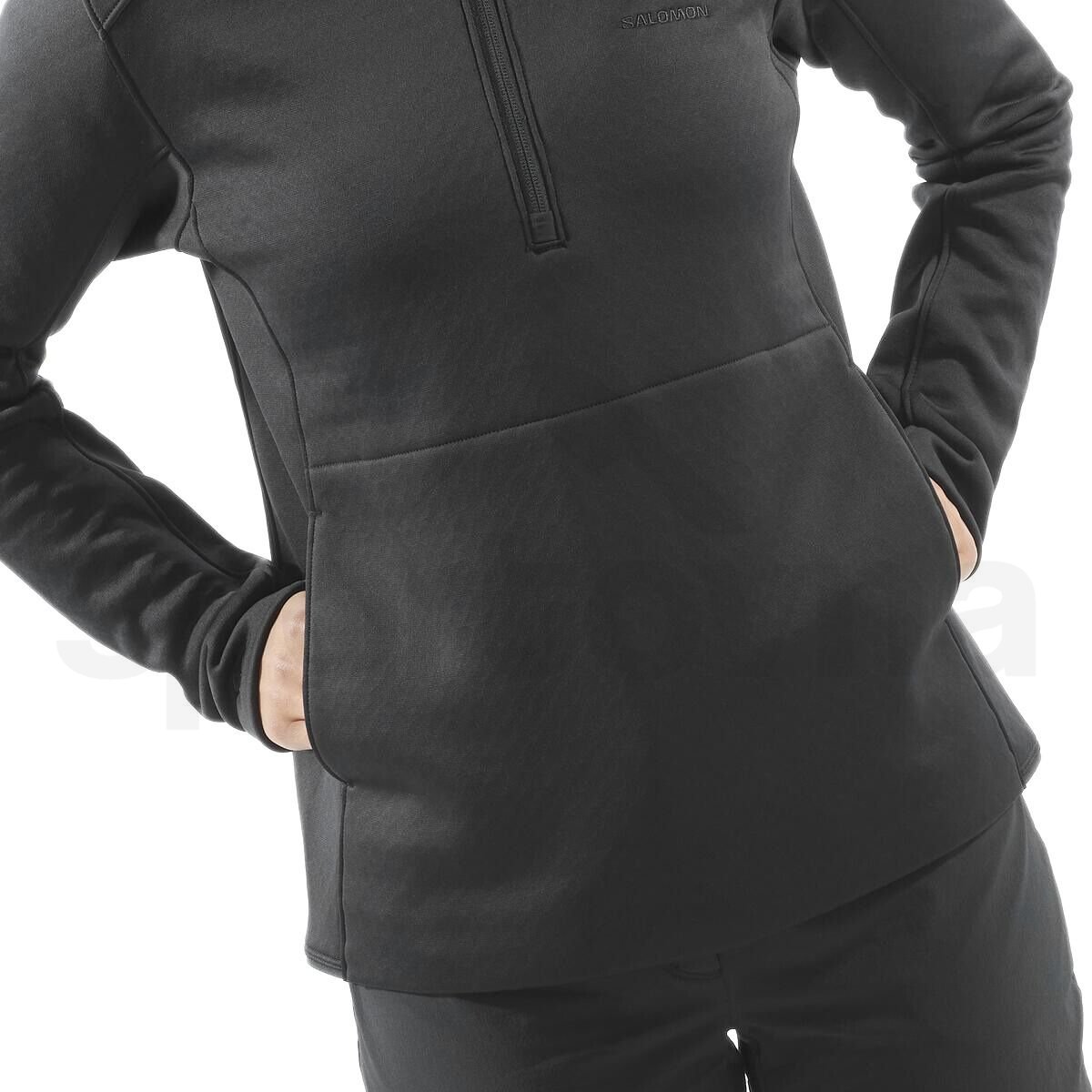 Mikina Salomon Essential Midfleece HZ W - čierna