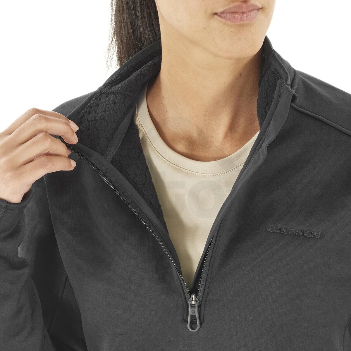 Mikina Salomon Essential Midfleece HZ W - černá