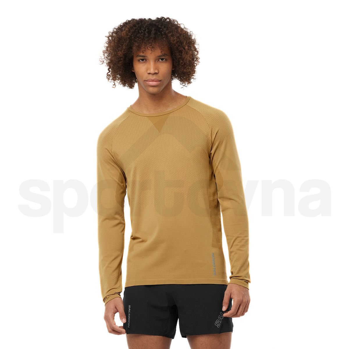 Tričko Salomon Sense Aero Seamless Tee M - hnědá