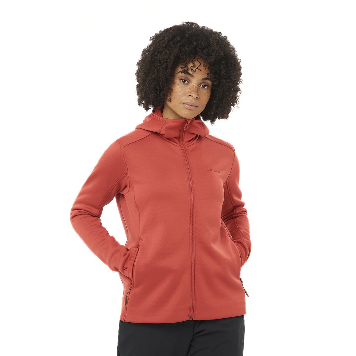 Mikina Salomon Essential Midfleece FZ HD W - oranžová