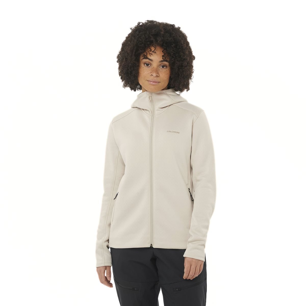 Mikina Salomon Essential Midfleece FZ HD W - béžová