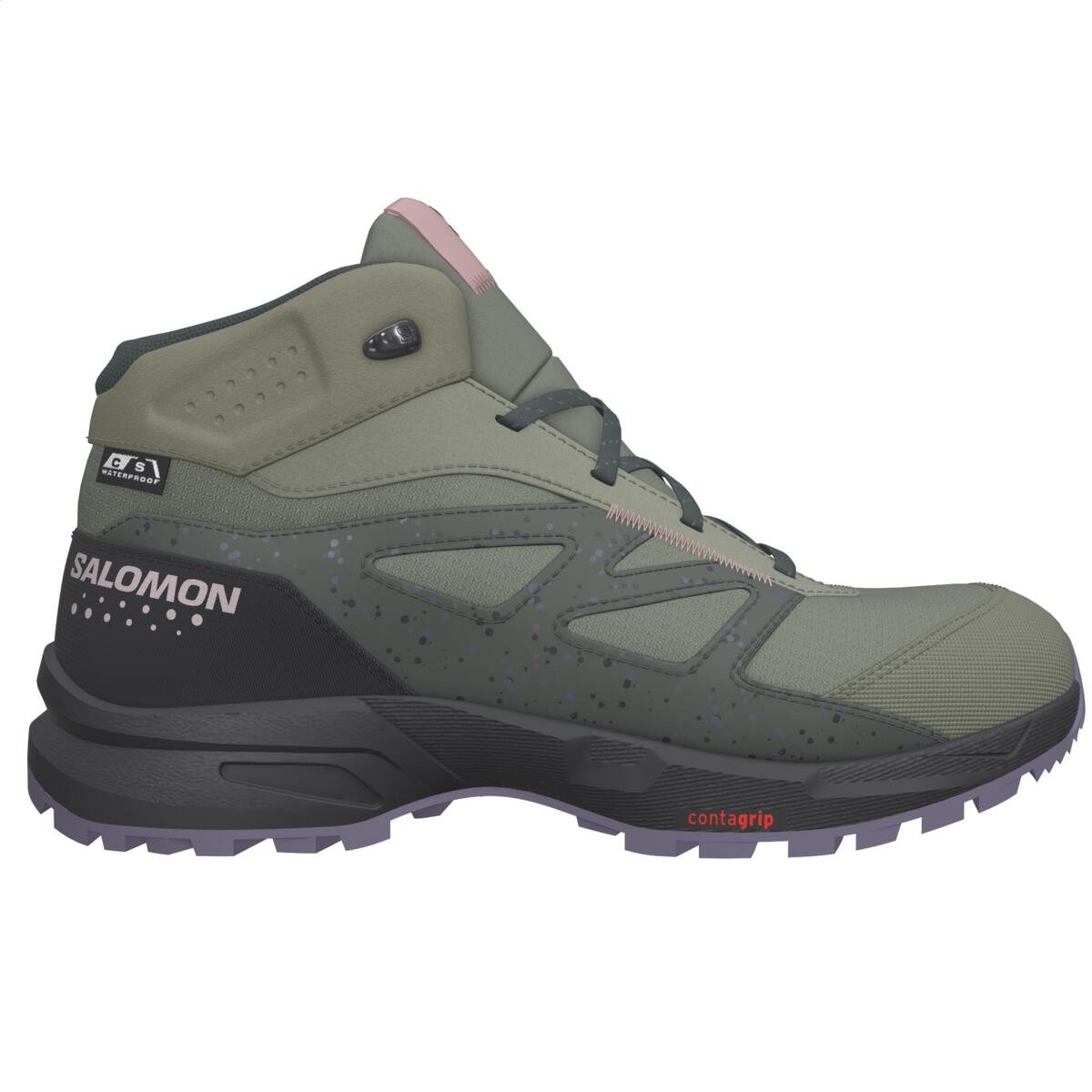 Взуття Salomon Outway Mid CSWP J - зелений