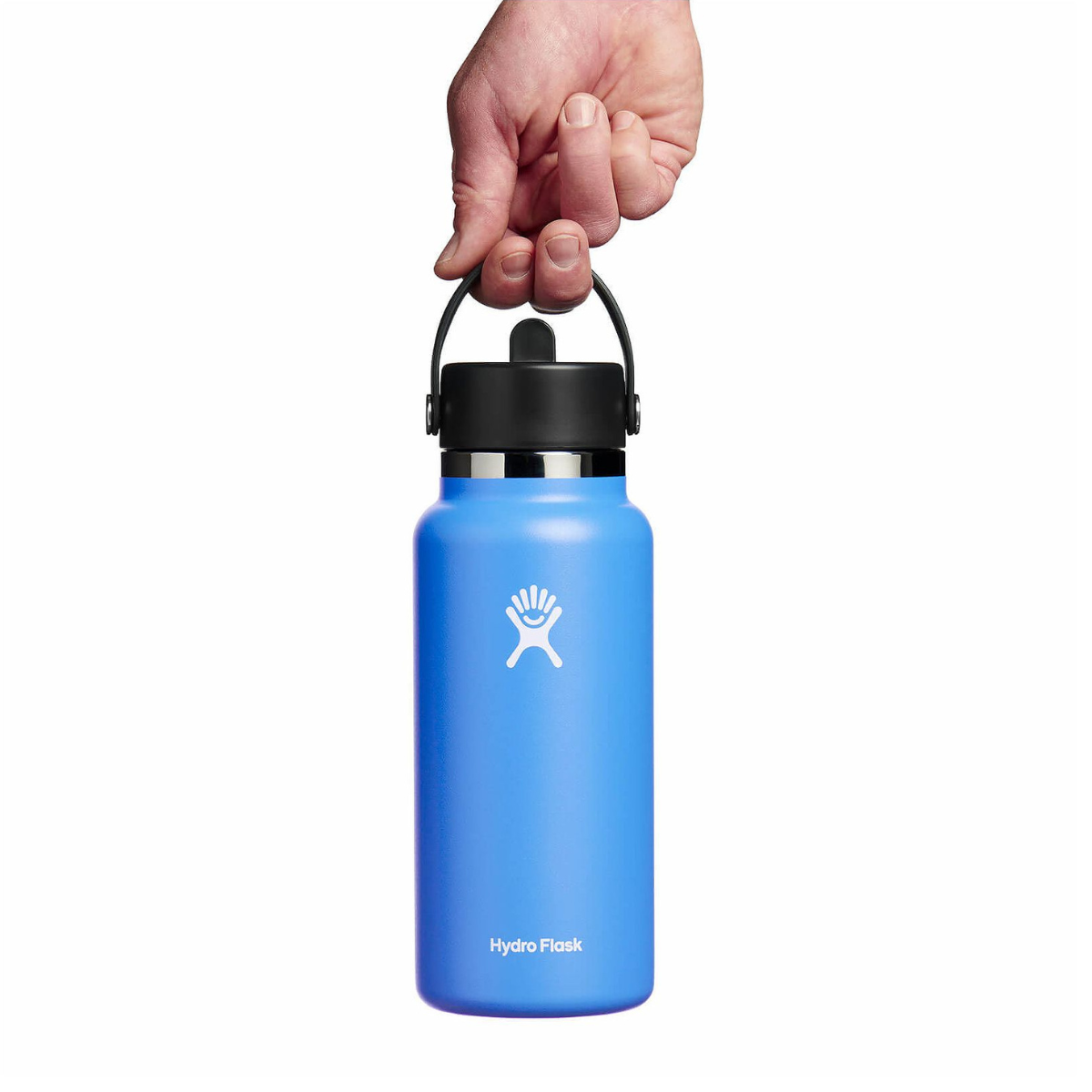 Láhev Hydro Flask 32 oz Wide Mouth with Flex Straw Cap - modrá