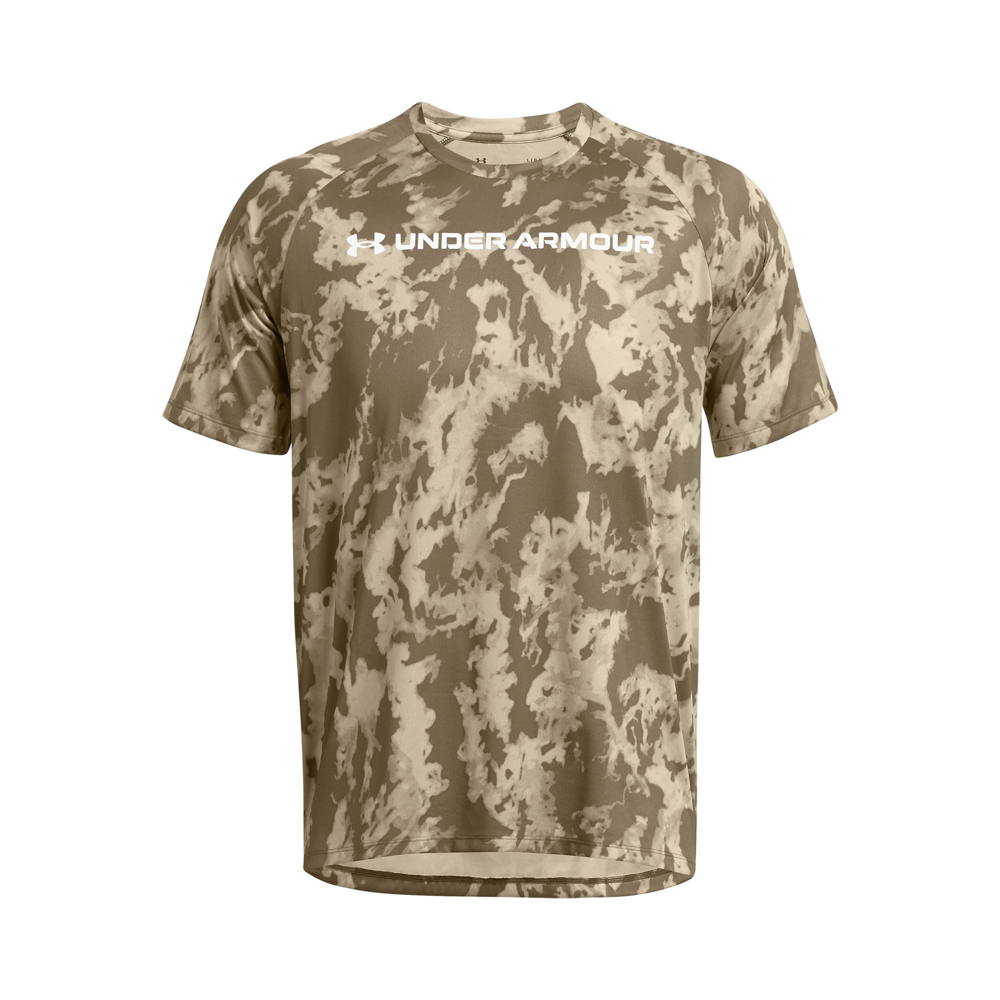 Tričko Under Armour Tech ABC Camo SS M - hnedá