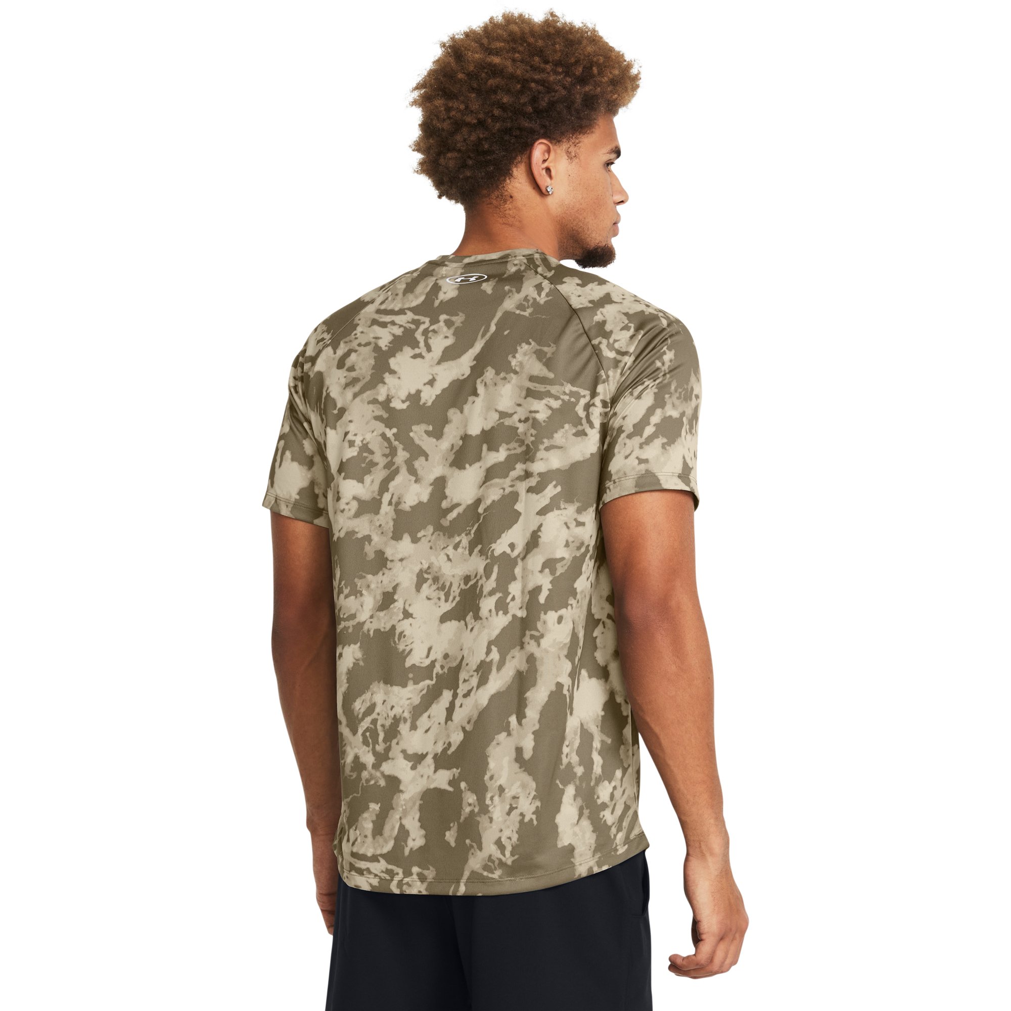 Tričko Under Armour Tech ABC Camo SS M - hnědá