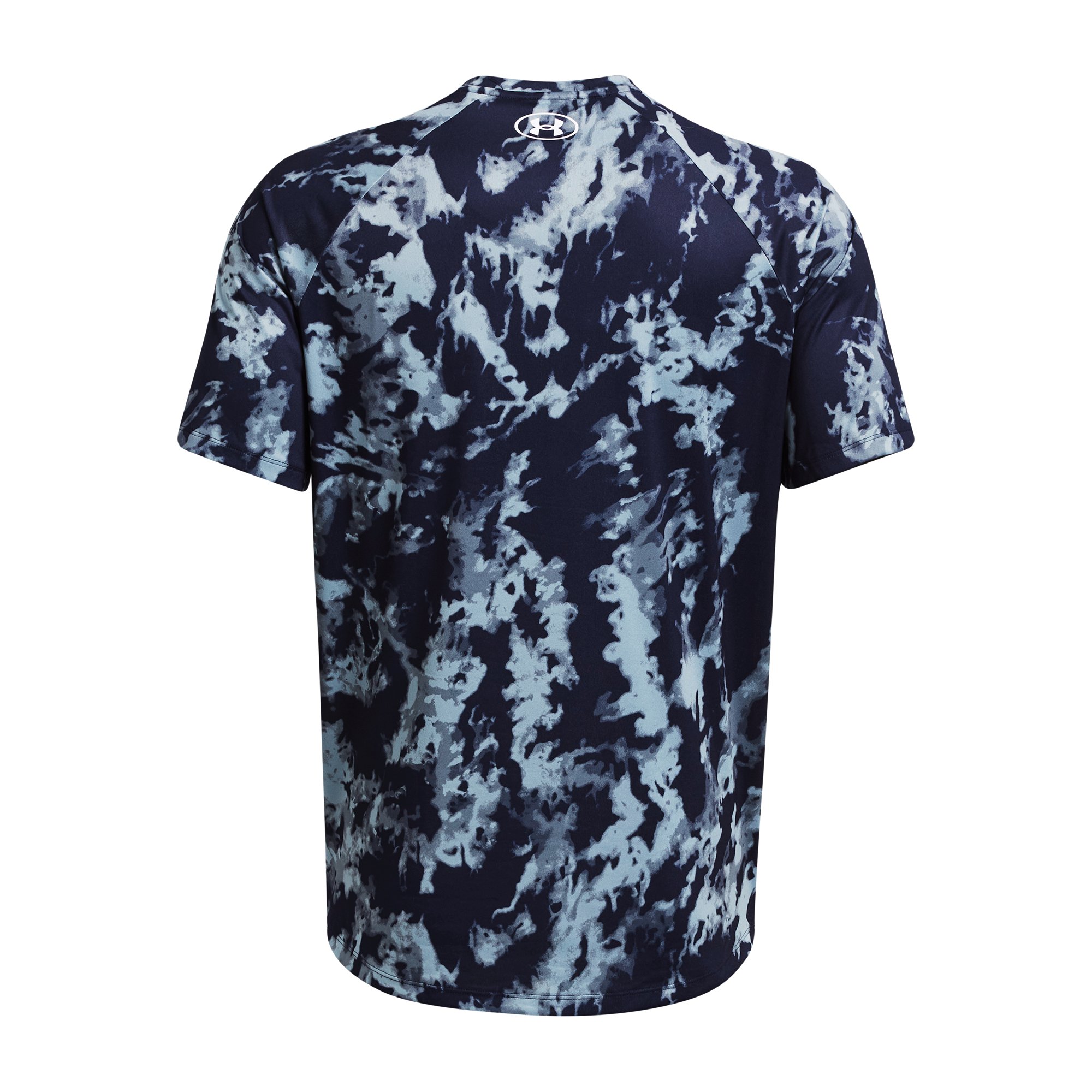 Tričko Under Armour Tech ABC Camo SS M - modrá