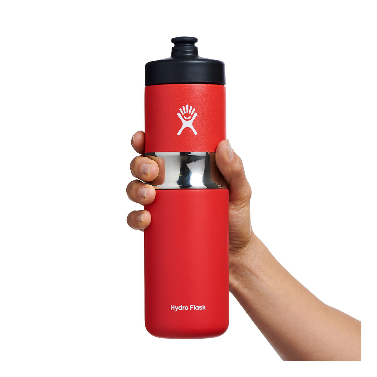 Športová fľaša Hydro Flask so širokým hrdlom s objemom 20 oz - červená