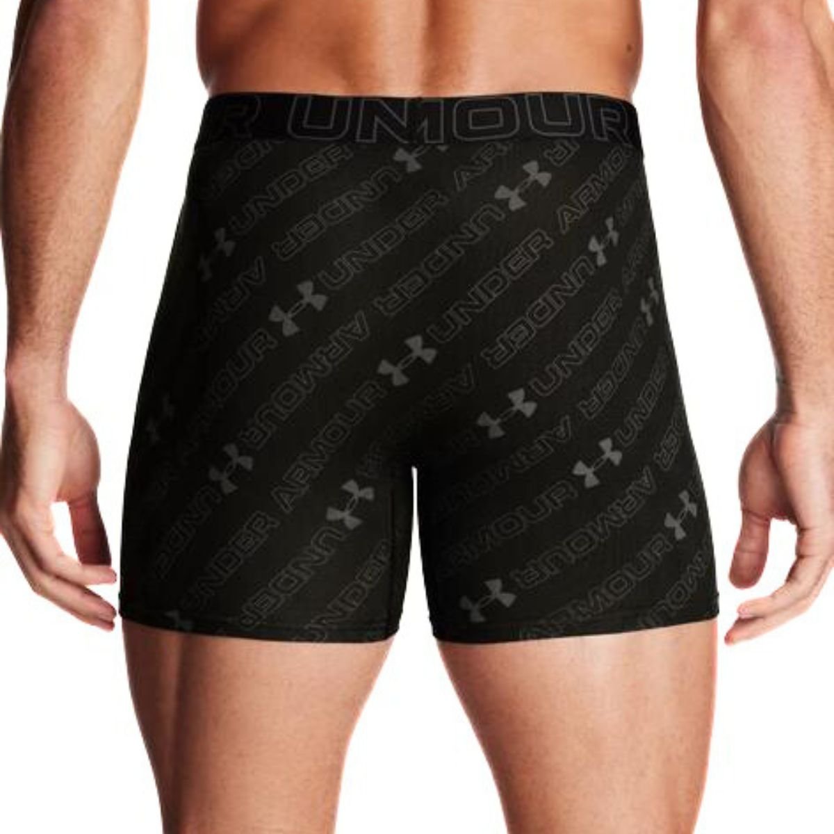 Boxerky Under Armour UA Perf Cotton Nov 6in 3ks M - čierna