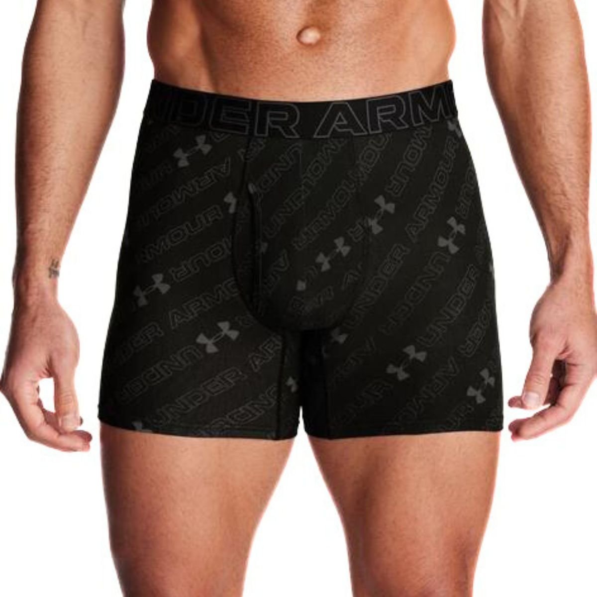 Boxerky Under Armour UA Perf Cotton Nov 6in 3ks M - čierna