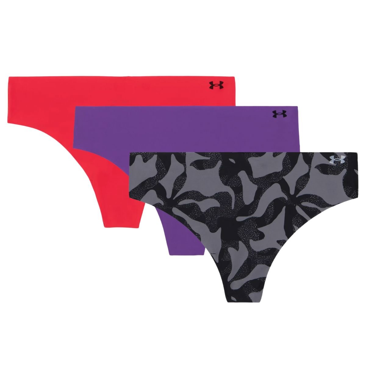 Tanga Under Armour Pure Stretch NS Nov Thong 3pk W - černá/červená