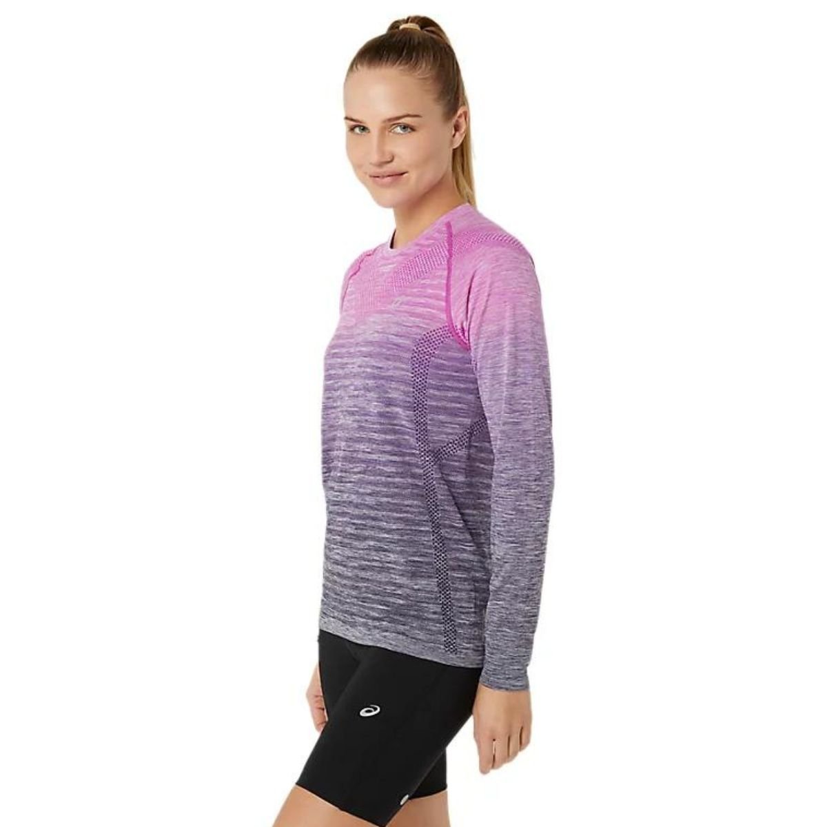 Tričko Asics Seamless LS Top W - šedá/růžová