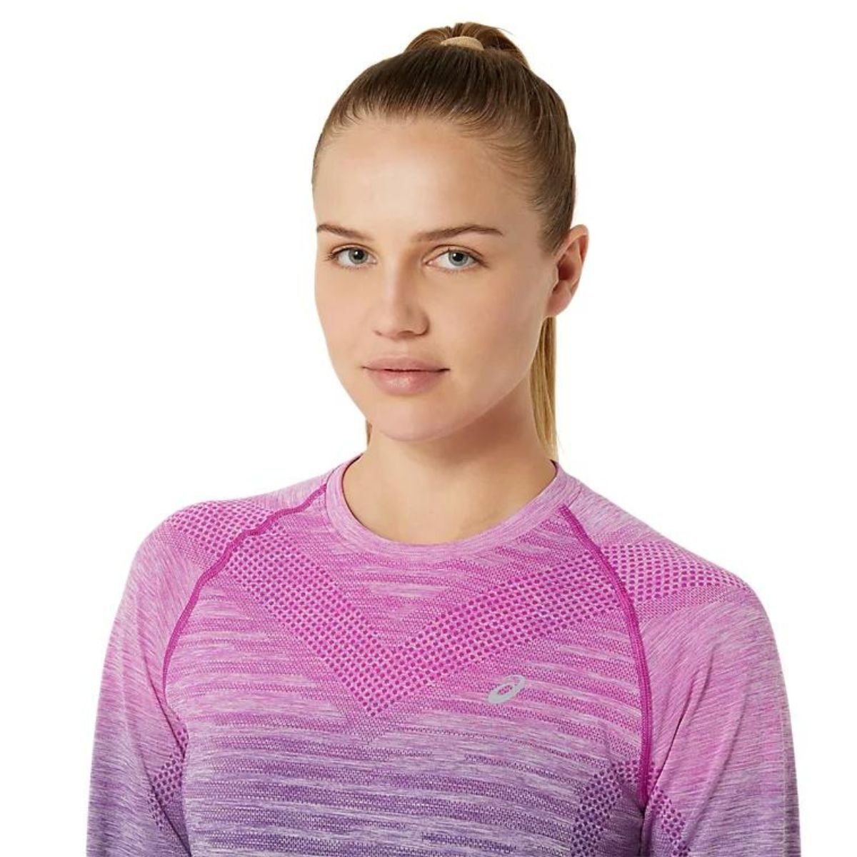 Tričko Asics Seamless LS Top W - šedá/růžová