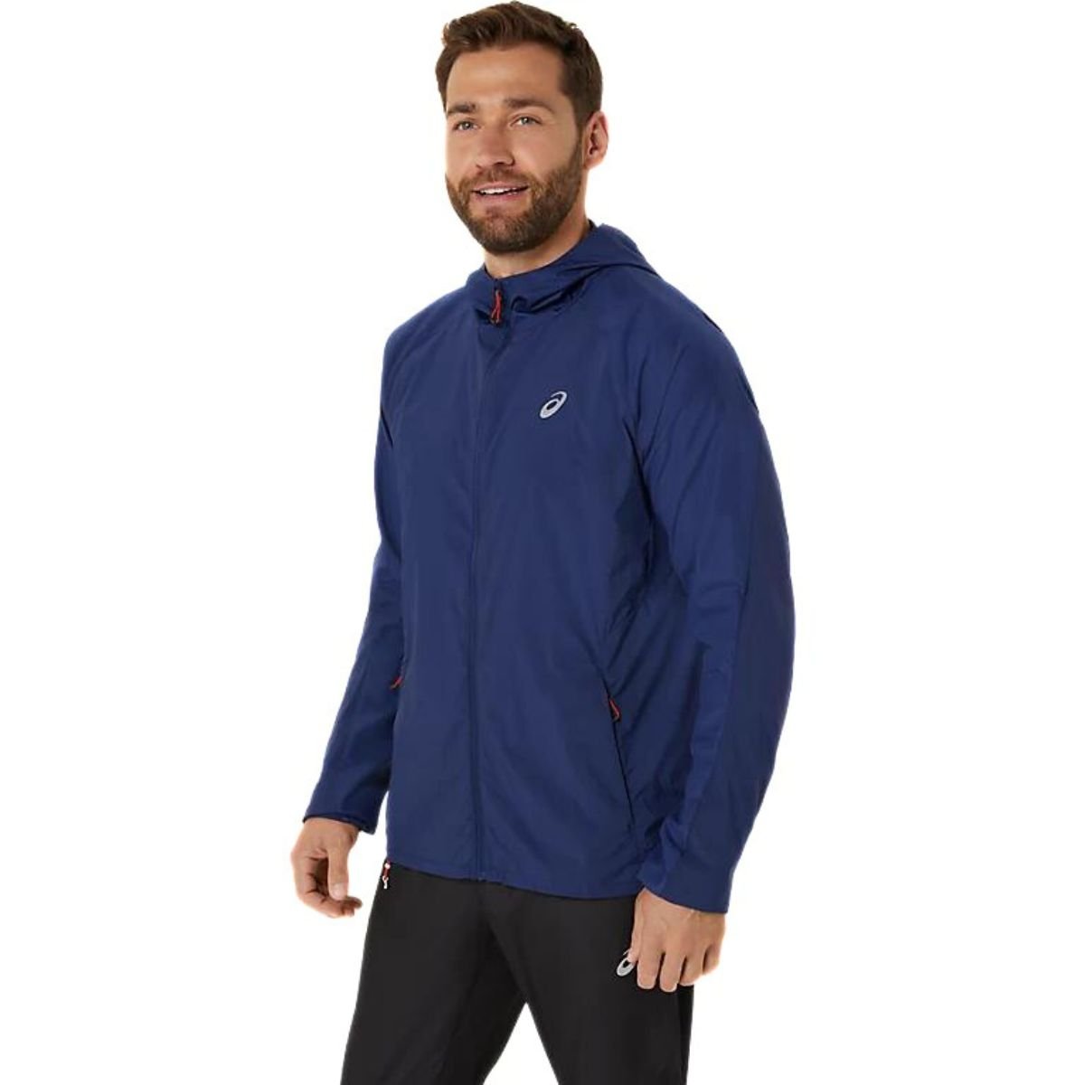 Bunda Asics Road Packable Jacket M - modrá