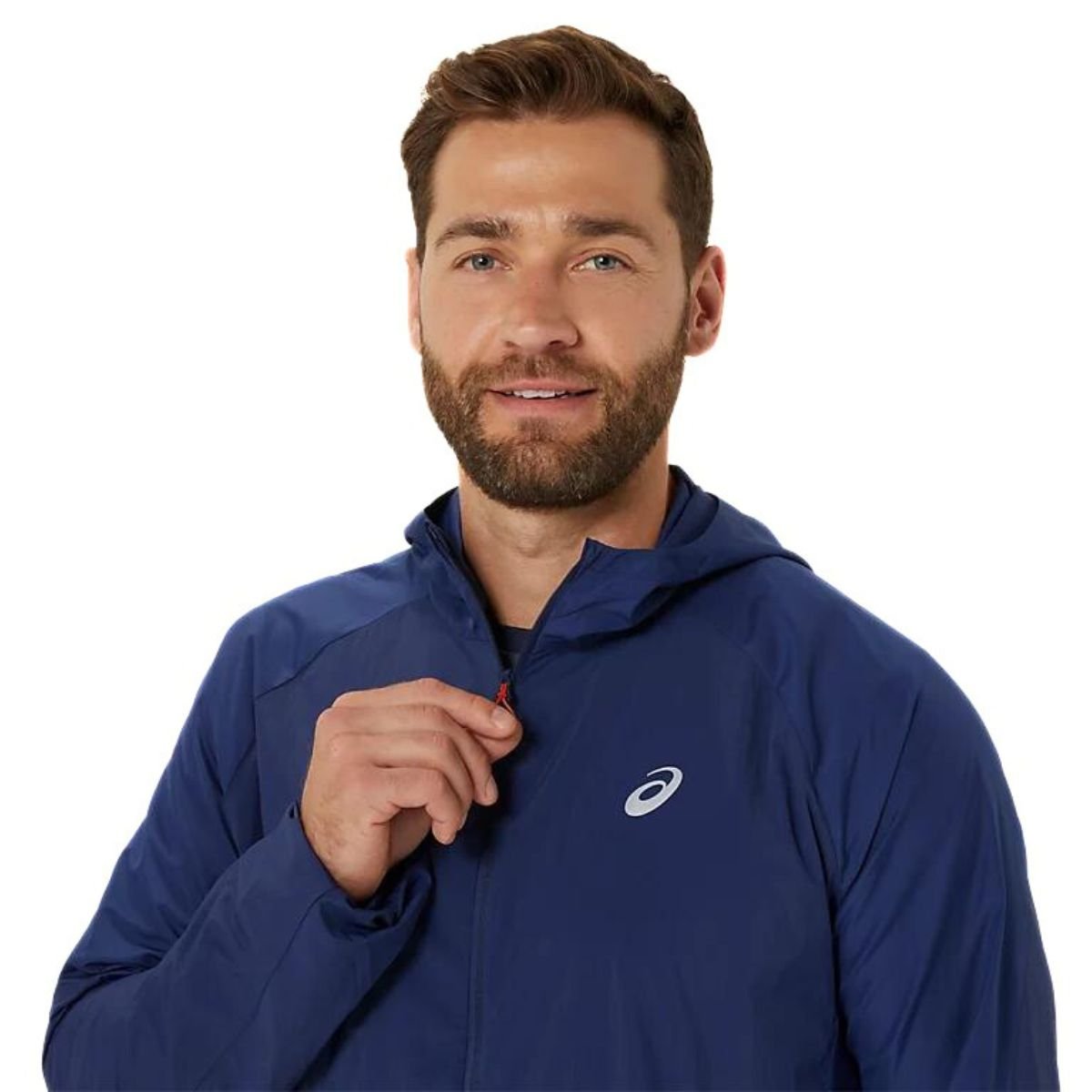 Bunda Asics Road Packable Jacket M - modrá