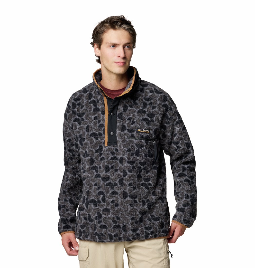 Кофта Columbia Helvetia™ II Printed Half Snap Fleece M - сірий/чорний