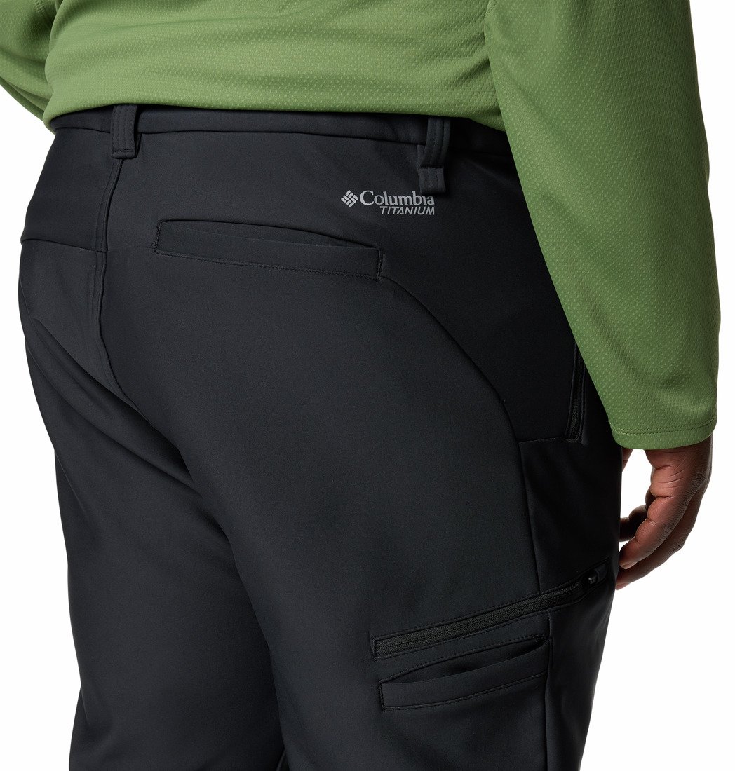 Kalhoty Columbia Vast Canyon™ Softshell Pant M - černá (prodloužená délka)