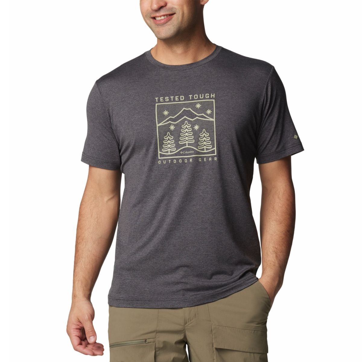 Футболка Columbia Kwick Hike™ Graphic SS Tee M - сірий