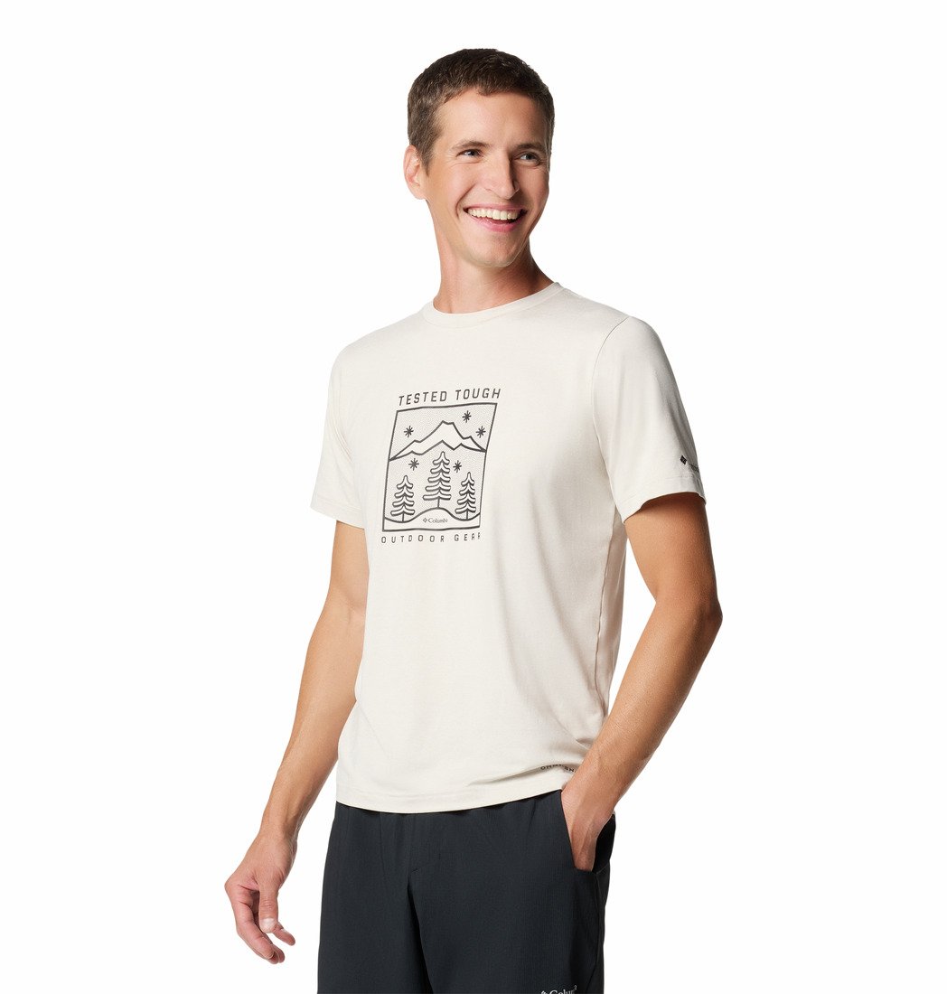 Футболка Columbia Kwick Hike™ Graphic SS Tee M - бежевий