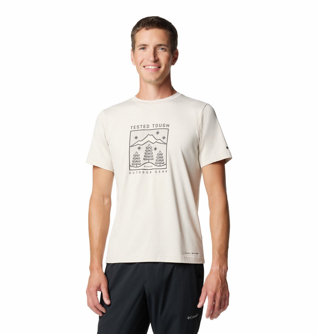 Футболка Columbia Kwick Hike™ Graphic SS Tee M - бежевий