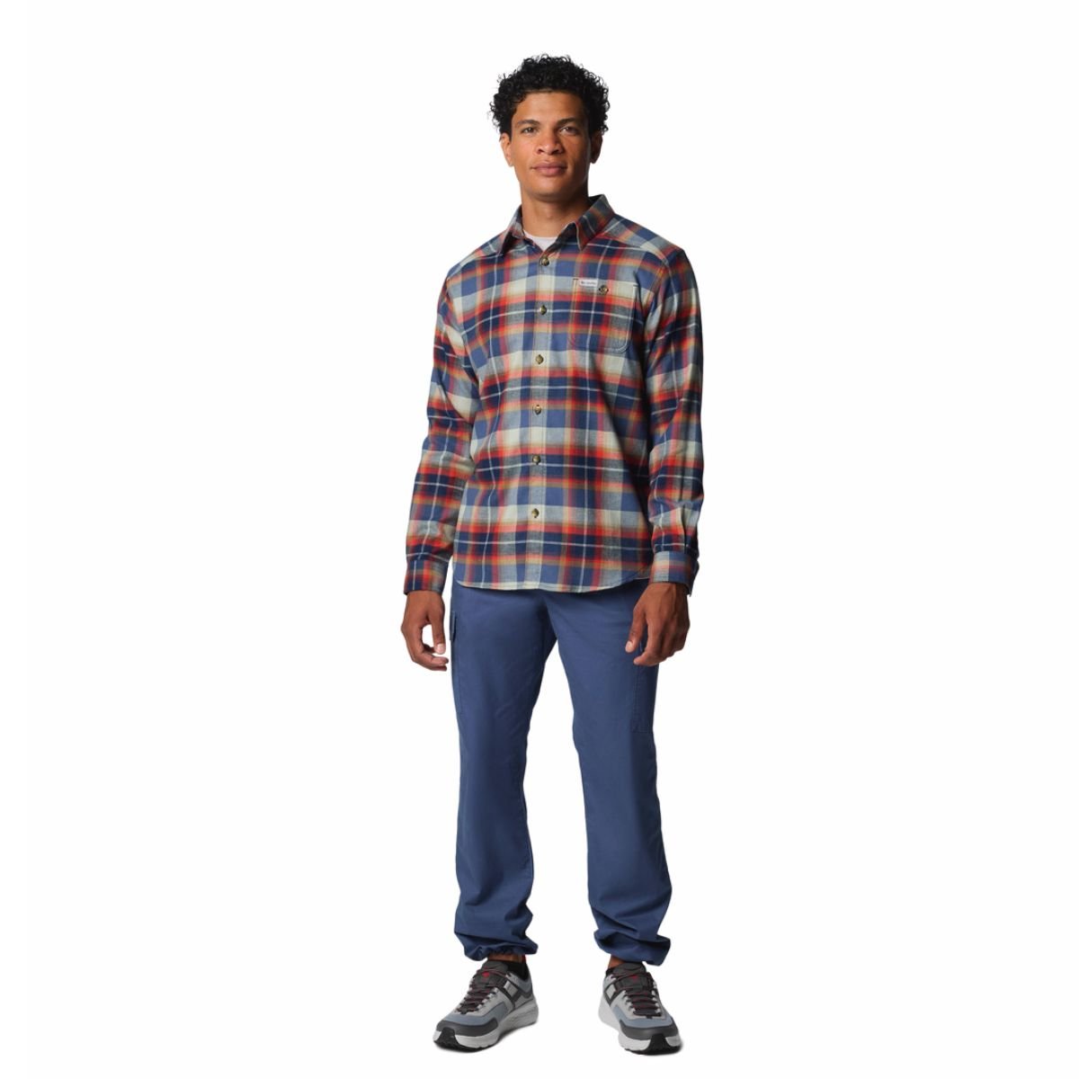 Košile Columbia Cornell Woods™ Flannel Long Sleeve Shirt M - modrá/červená/béžová