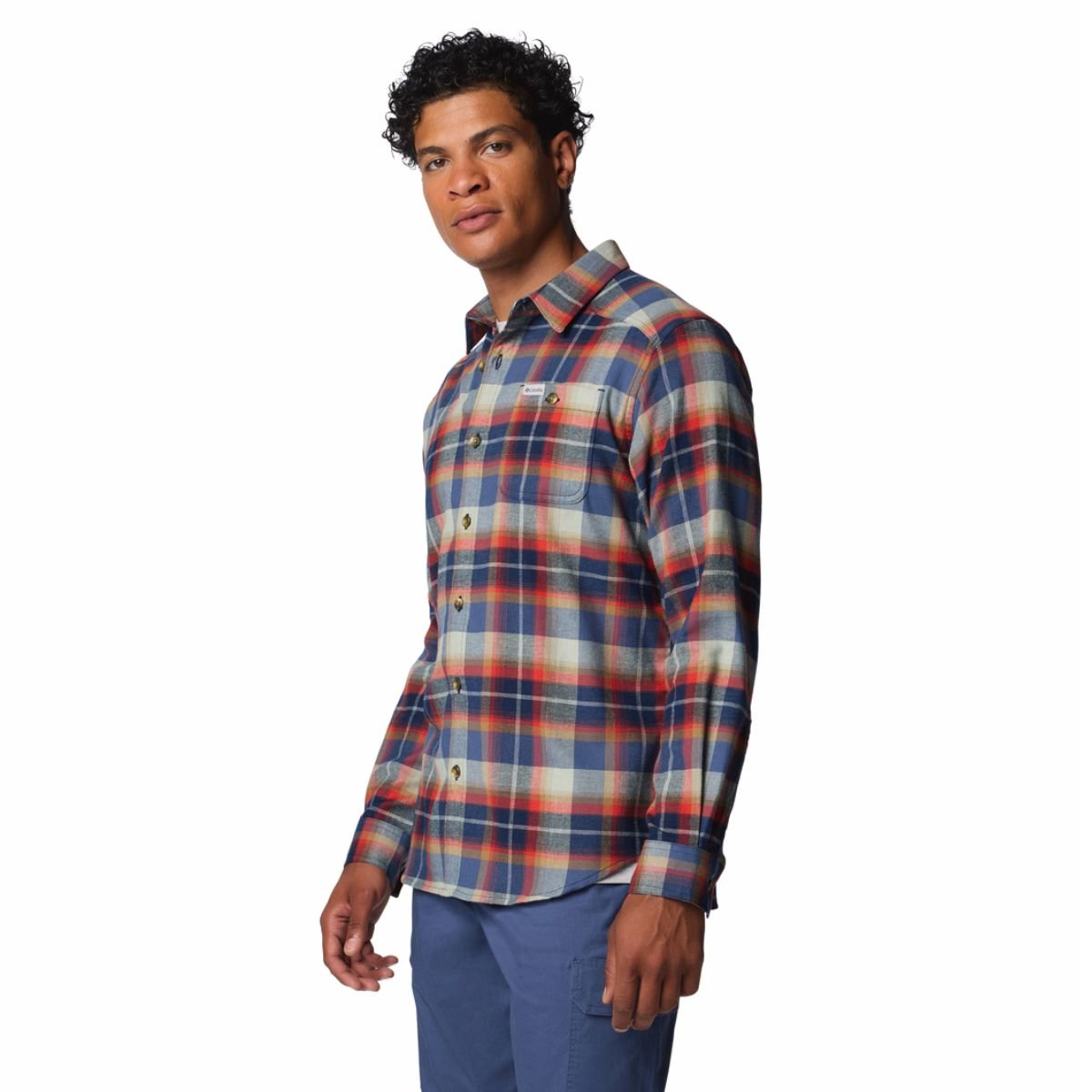 Košile Columbia Cornell Woods™ Flannel Long Sleeve Shirt M - modrá/červená/béžová