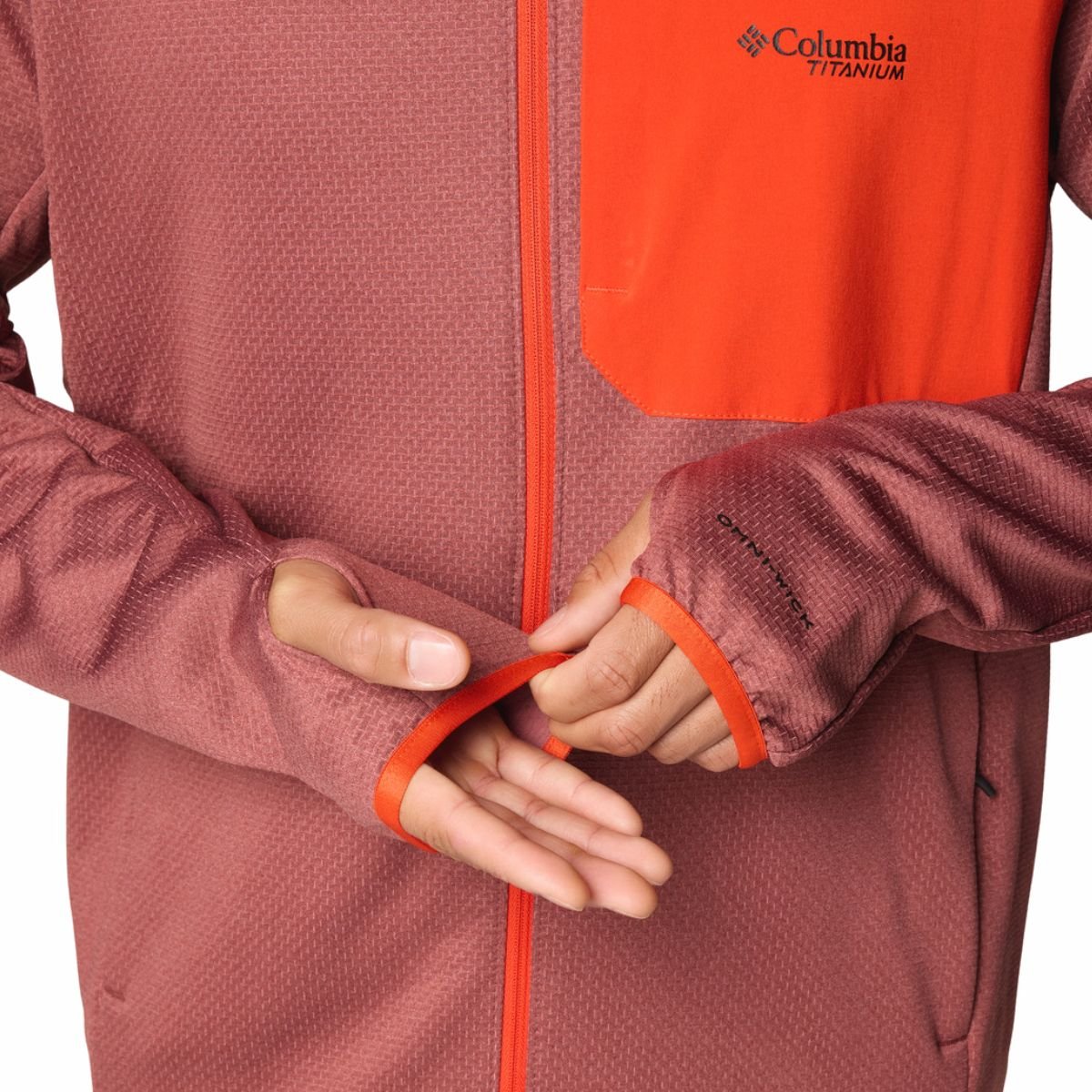 Mikina Columbia Triple Canyon™ Grid Fleece FZ II M - červená