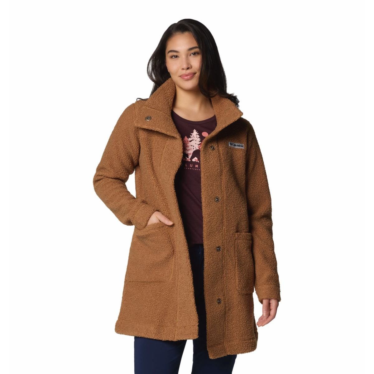 Bunda Columbia Panorama™ Long Jacket W - hnědá