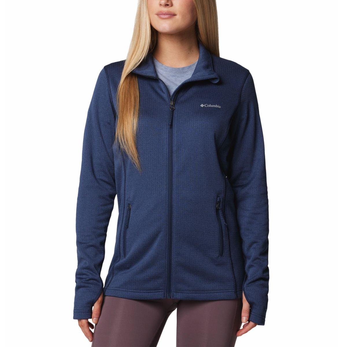 Mikina Columbia Park View™ Grid Fleece Full Zip W - modrá