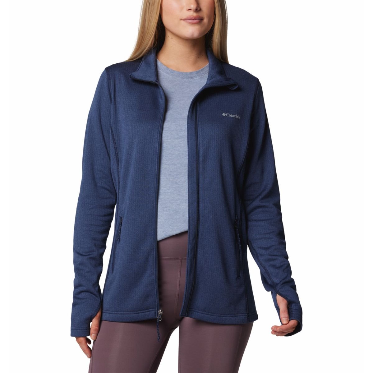 Mikina Columbia Park View™ Grid Fleece Full Zip W - modrá