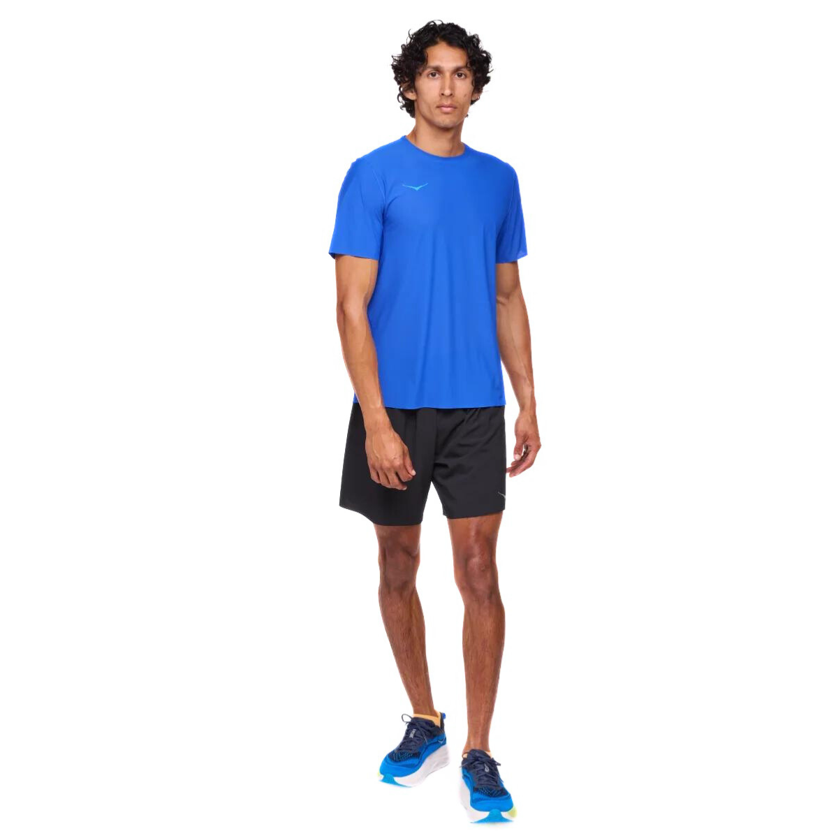 Tričko Hoka Airolite Run Short Sleeve M - modrá