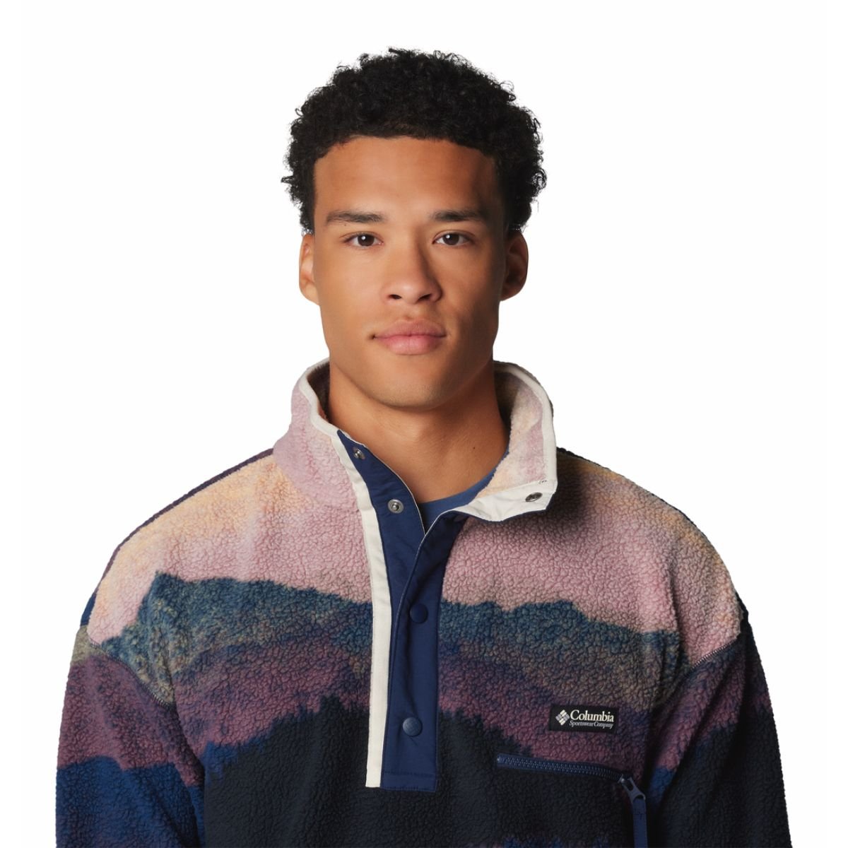 Columbia Helvetia™ II Printed Half Snap Fleece M - синій/рожевий