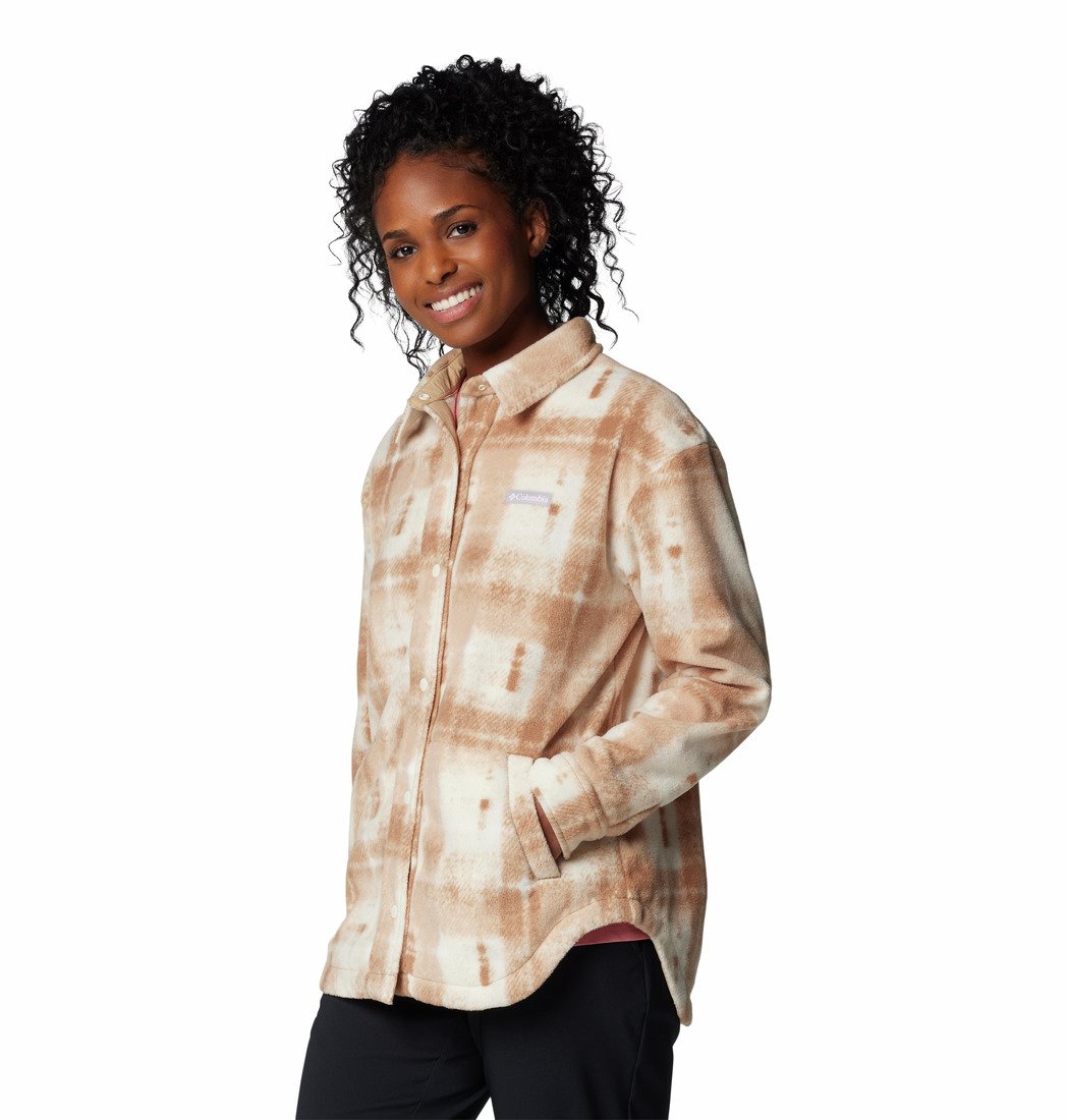 Košeľa Columbia Benton Springs™ Shirt Jacket II W - béžová/hnedá/biela