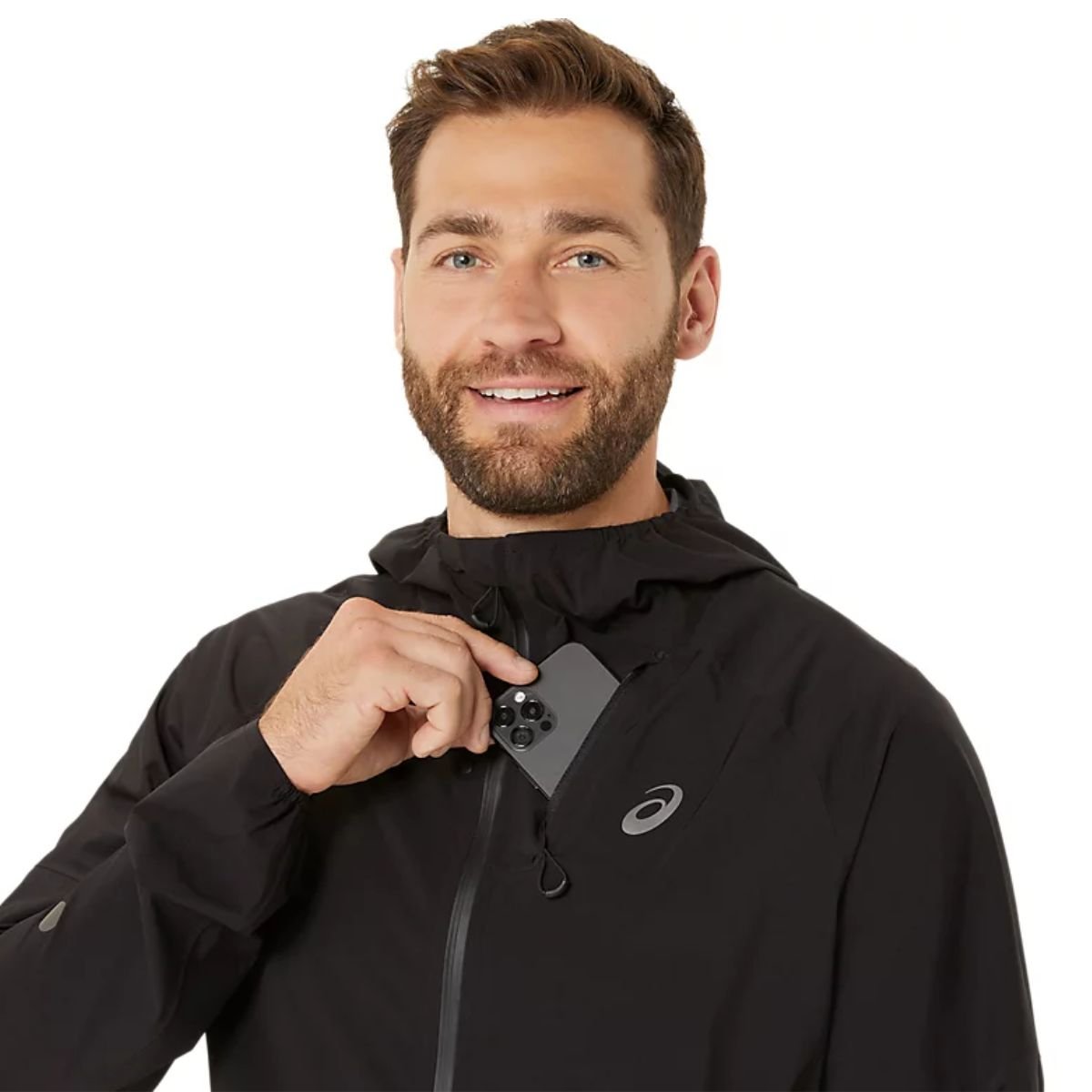 Bunda Asics Metarun Waterproof Jacket M - černá