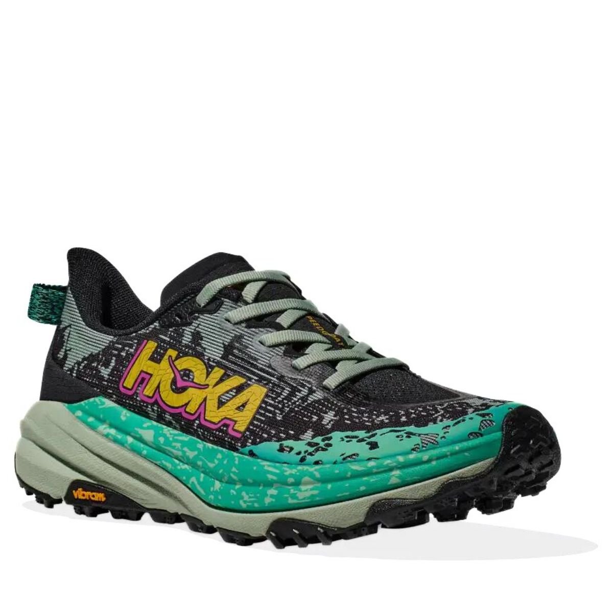 Obuv Hoka Speedgoat 6 W - čierna/zelená