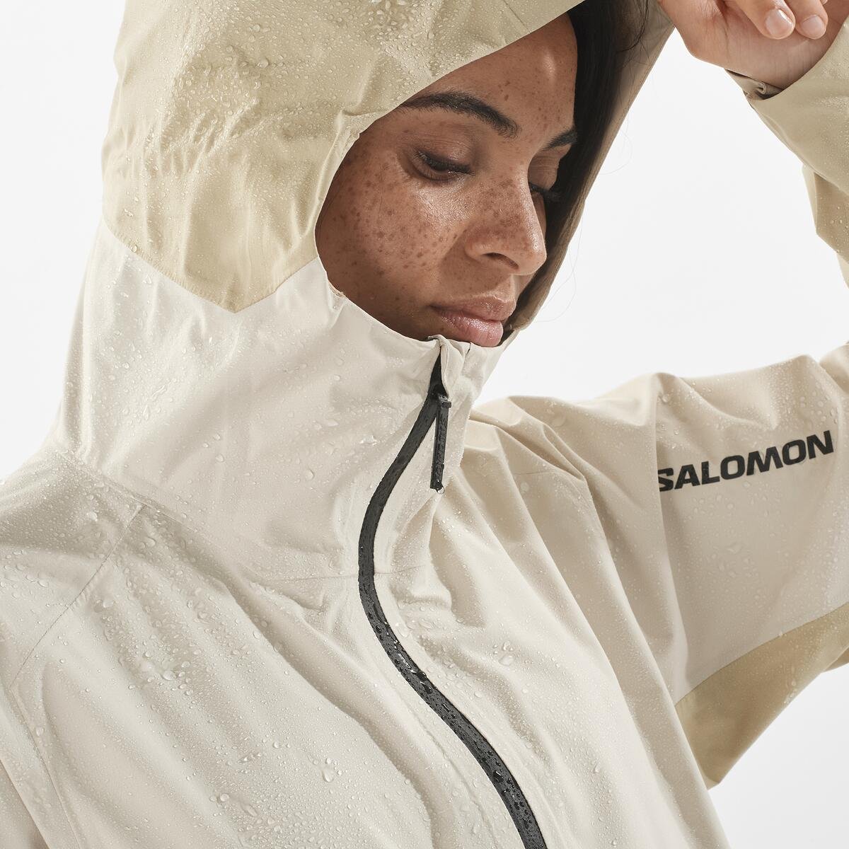 unda Salomon Outerpath 2.5L Jacket W - béžová