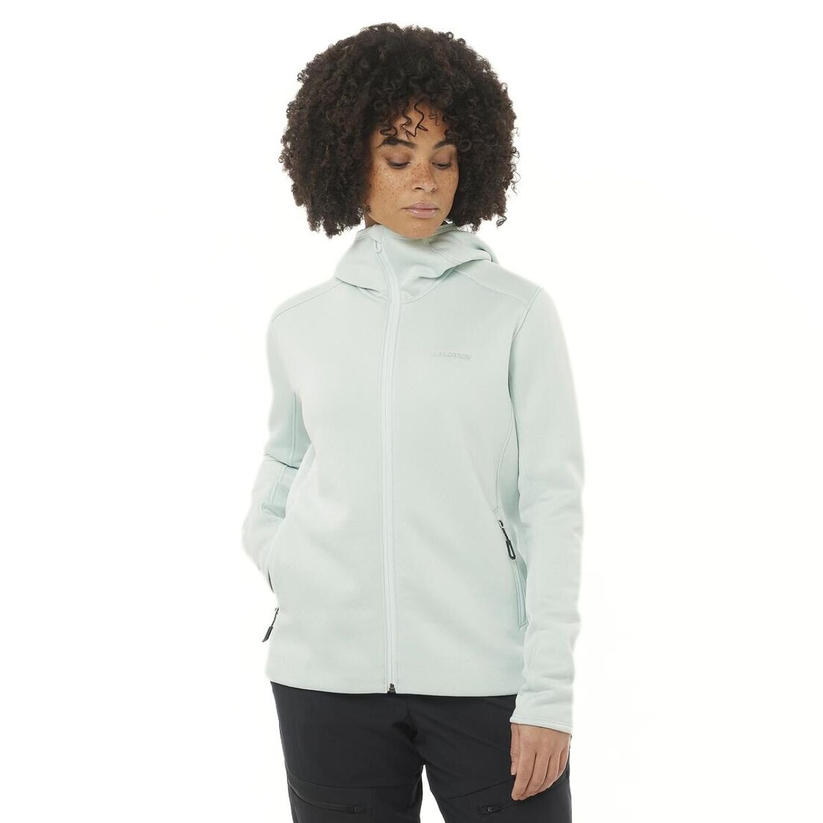 Mikina Salomon Essential Midfleece FZ HD W - modrá