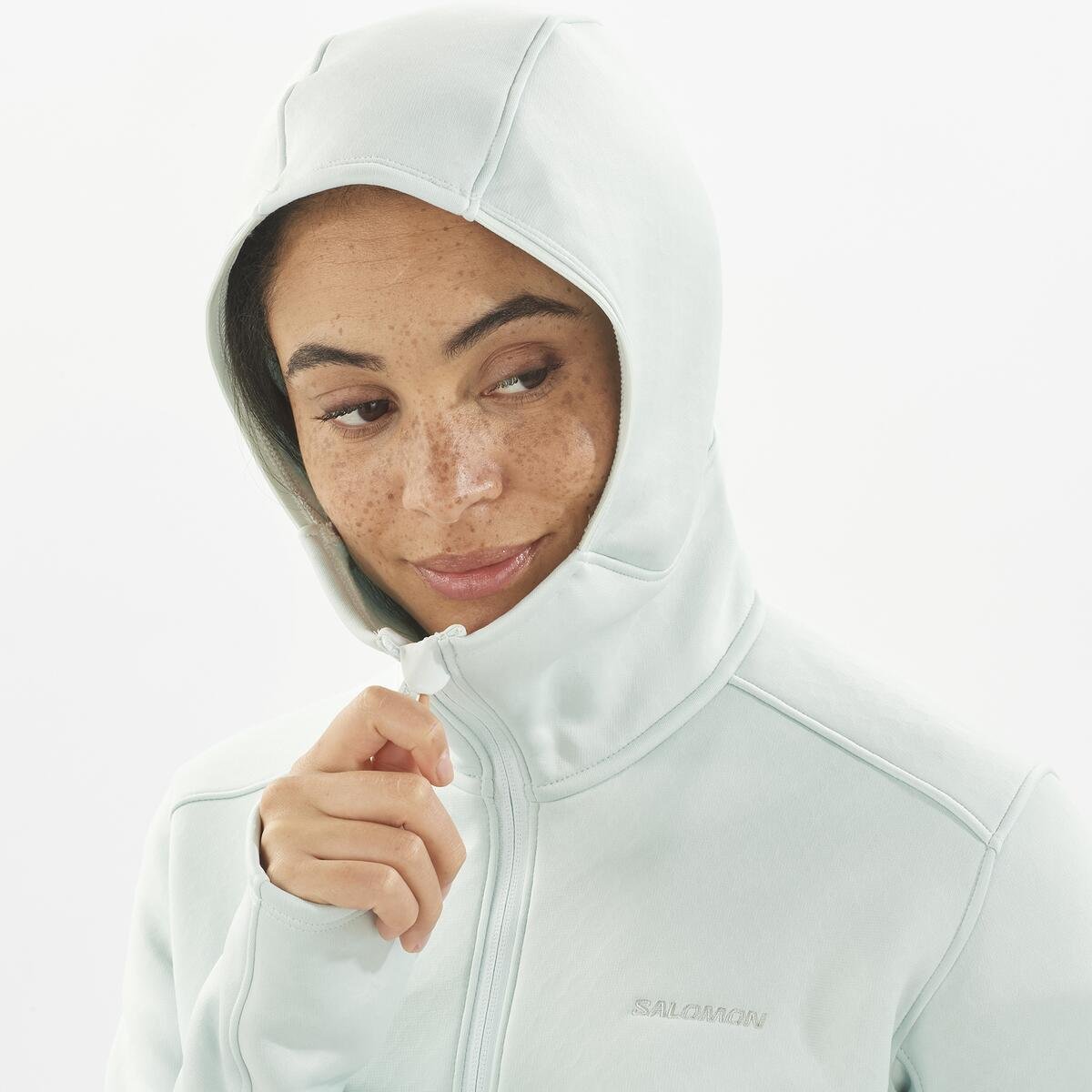 Mikina Salomon Essential Midfleece FZ HD W - modrá