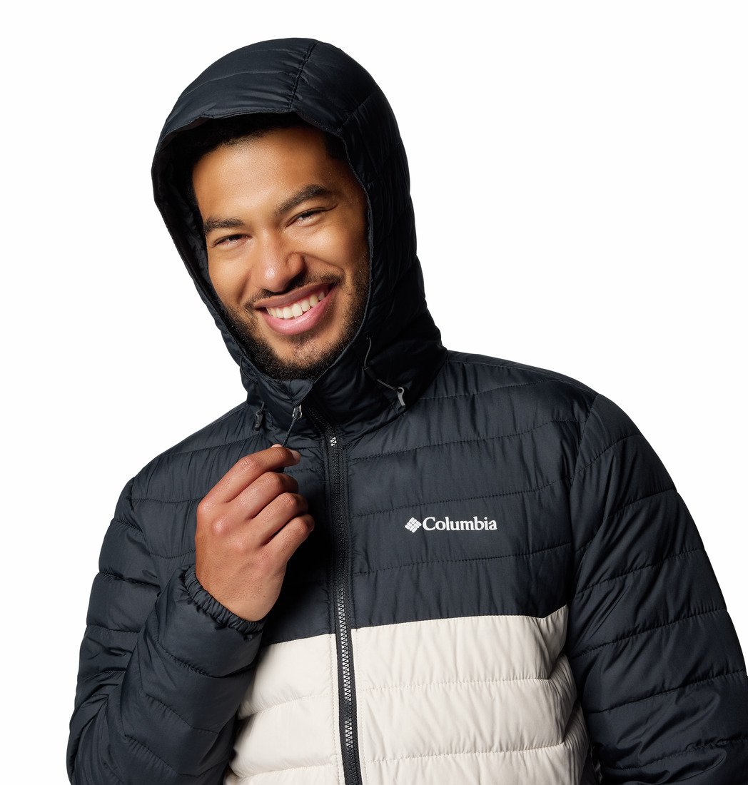 Bunda Columbia Powder Lite™ II Hooded Jacket M - šedá/černá